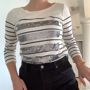 3 for $20 / J Crew Silver Sequin Top